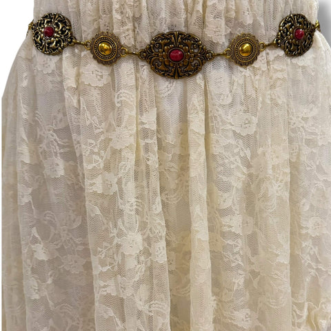 Western Chic Medallion Chain Belt