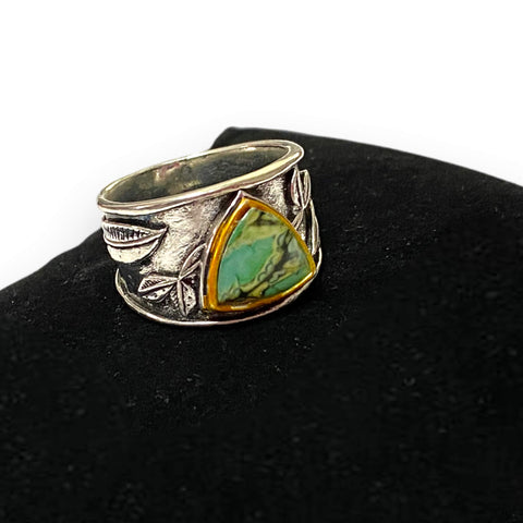 Boho Chic Silver Engraved Tapered Ring - Wild Time Fashion