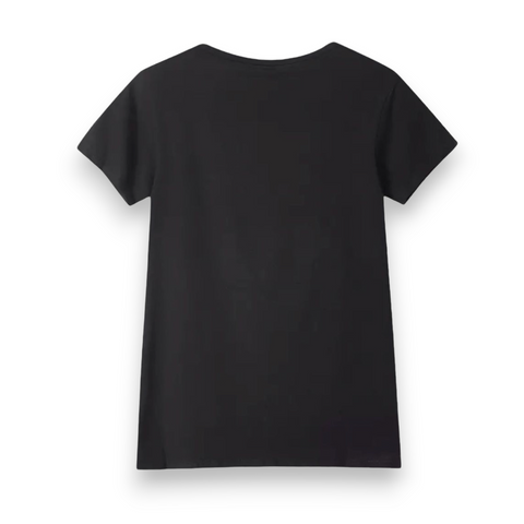 Plus Size Black Diamond Feathered T-shirt