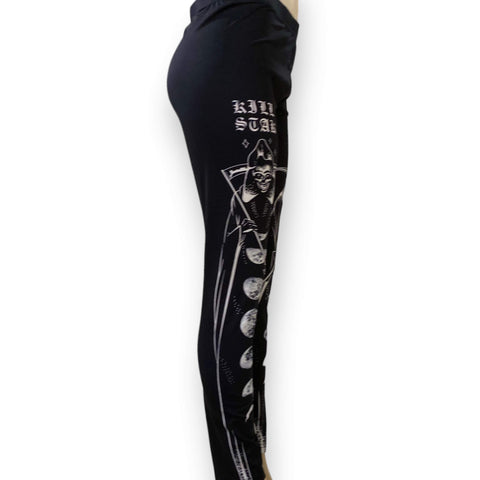 Reaper Moon Cycle Black Leggings - Wild Time Fashion