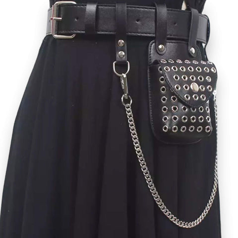 Stylish Mini Bag Wide Statement Belt - Wild Time Fashion