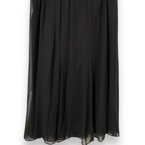 Plus Black Chiffon Midi Skirt - 2X - Wild Time Fashion