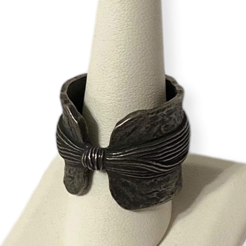 Black Norse Wide Band Statement Ring