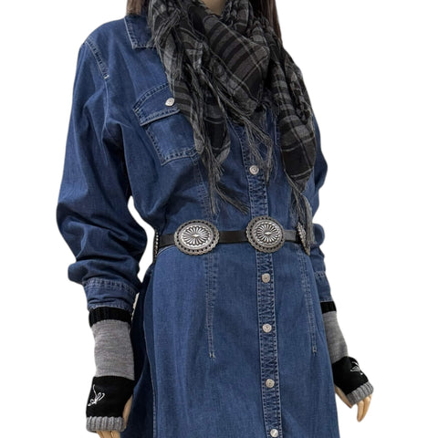 Color block knit arm warmers with dragonfly motif fingerless gloves thumb hole cozy winter accessory