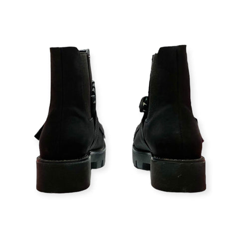 Women's Black Studded Combat Boots