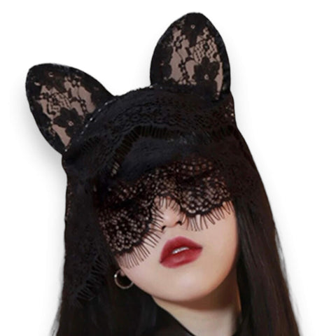 Mysterious Black Masquerade Headband- Wild Time Fashion