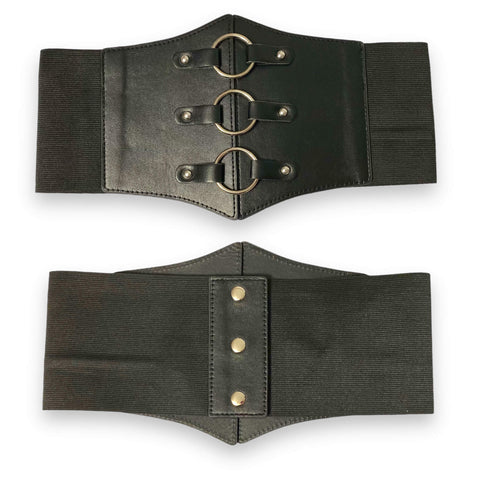 Trinity Black Corset Wide Waistband Belt - Wild Time Fashion