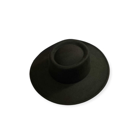 Black Boater Hat for Women