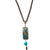Women's Copper Turquoise Charming Necklace 28" - Wild Time Fashion
