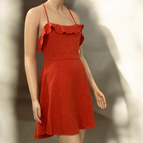 Free People Coral More Than A Mini Dress