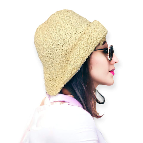 Trendy Beach Vibes Scalloped Crochet Sun Hat- Wild Time Fashion