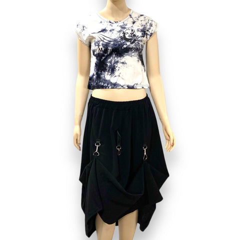 Black A-line Long Skirt - Wild Time Fashion