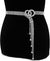 Crystal Double O Ring Buckle Waist Belt - Wild Time Fashion