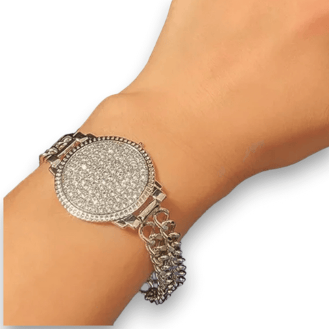Round Crystal Silver Bracelet - Wild Time Fashion