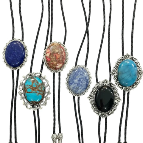 Custom Crafted Gemstone Bolo Ties
