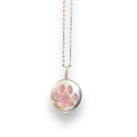 Dog Paw Aromatherapy Pendant Necklace - Wild Time Fashion