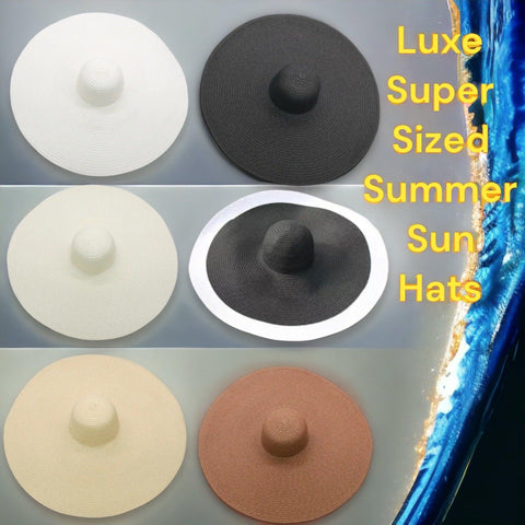 Six Colors of Luxe Extra Wide Brim Straw Hat