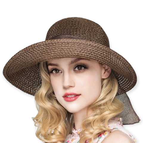 Elegant Wide Brim Fashion Straw Hat for Women - Wild Time Fashion