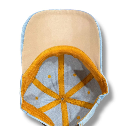 Festival Rhinestone Western Baseball Cap denim breathable stiff brim great style for year round y2k mcbling, cowgirl style in dark denim or white washed waterfall brim studded adjustable size