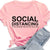 Women's Plus Size Pink Graphic T-Shirt featuring "SOCIAL Distancing" print - 2XL - Wild Time FashionWomen's Plus Size Pink Graphic Tee