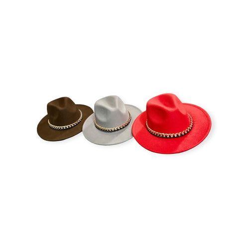 Hipster Chic Cuban Chain Fedora Hat