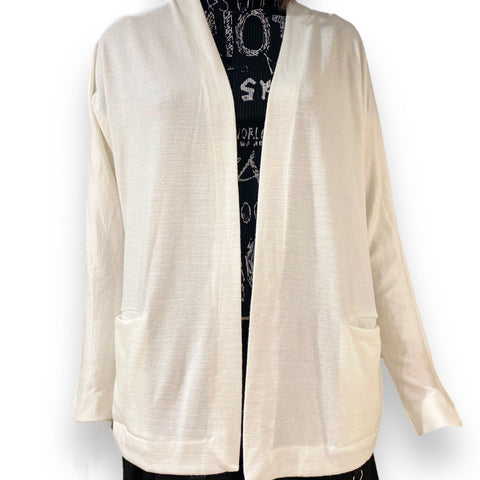 Sophisticated Lightweight Knit Cardigan in Ivory - Wild Time Fashion