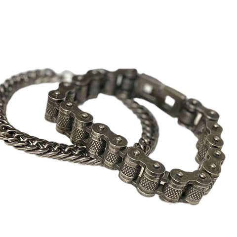 Motorcycle Link Chain Bracelet - -Wild Time Fashion