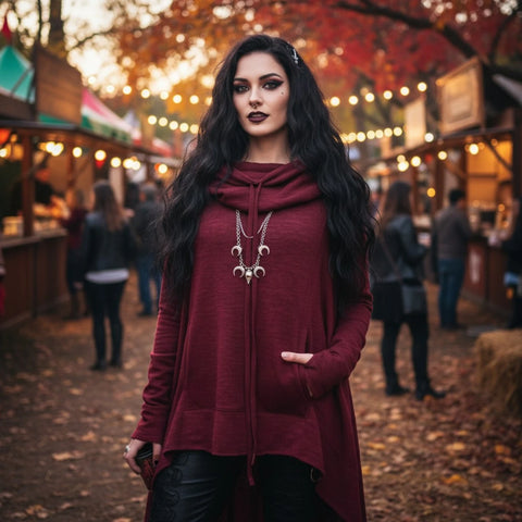 Long Sleeve Asymmetrical Cowl Hoodie - Hoodies