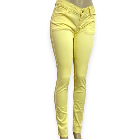 Yellow Denim Low Rise Skinny Monkee Jeans - Wild Time Fashion