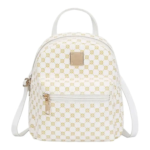 Monogram Mini Backpack Purse Bag - Mini Backpack Purse Bag / white / Female - Mini Backpack