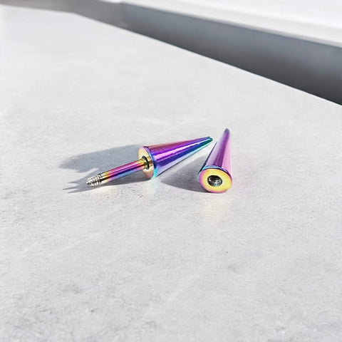 Colorful Double Spiked Stud Earrings