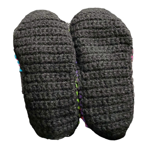 Crochet Neon Sock Ankle Slippers