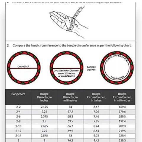 Measurements for Bangle Bracelet