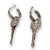 Silver Wide Hoops Dangling Room Key Earrings