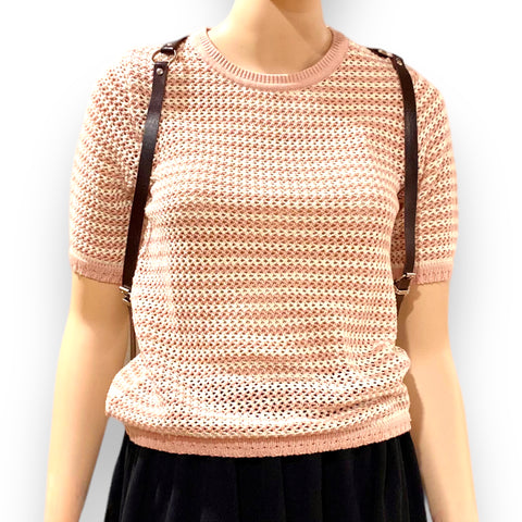 Striped Crochet Sweater Top