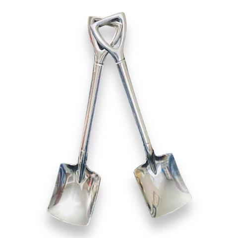 Silver Spoons Gravedigger's Flat Nose Shovels Set of 2 -Stainless Steel - Wild Time Fashion