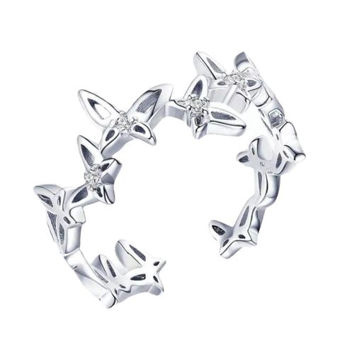 Sterling Silver Dancing Butterfly Ring