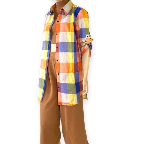 Khaki Tan Crop Top & Wide Leg Pants Outfit