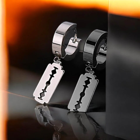 Razor Blade Mini Hoop Earrings