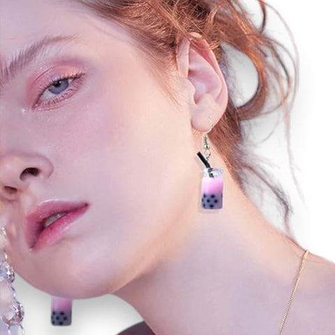 Milk Tea Drop Earrings