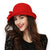Red Wool Bow Cloche Hat- Wild Time Fashion