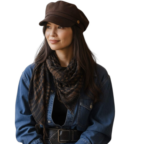 cotton plaid tassel trim scarf wrap 40 inch square breathable lightweight unisex checkered headscarf neck scarf hair scarf in green black, blue black, brown black, white black , gray black 