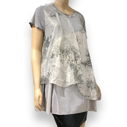 Stylish Tiered Short Sleeve Long Top - Wild Time Fashion