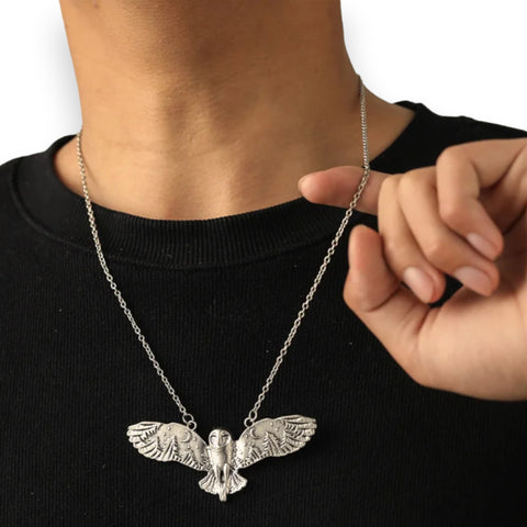 Mystical Full Flight Owl Necklace