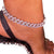 Women's Silver Chunky Chain Pink Glittery Butterfly Anklet- 9.75" Long - Wild Time Fashion