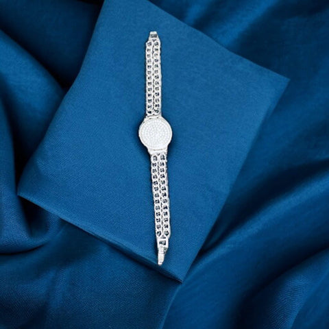 Round Crystal Silver Bracelet - Wild Time Fashion