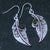 Silver Feather Leaf Earrings - Wild Time Fashion