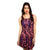Women's Sleeveless Neon Abstract Print Side Pockets Summer Dress - Small or Medium - Wild Time Fashion