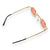 Small Round Pink Lens Rimmed Wide Bridge Gold Metal Sunglasses -Small -Wild Time Fashion
