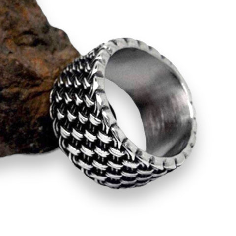 Stainless Steel Interwoven Ring-Wild Time Fashion